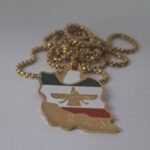 پلاک نقشه ایران رنگ پرچم ط|ن